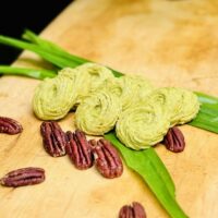 Pandan With Salted Caramel Pecan Butter Cookies - Image 2